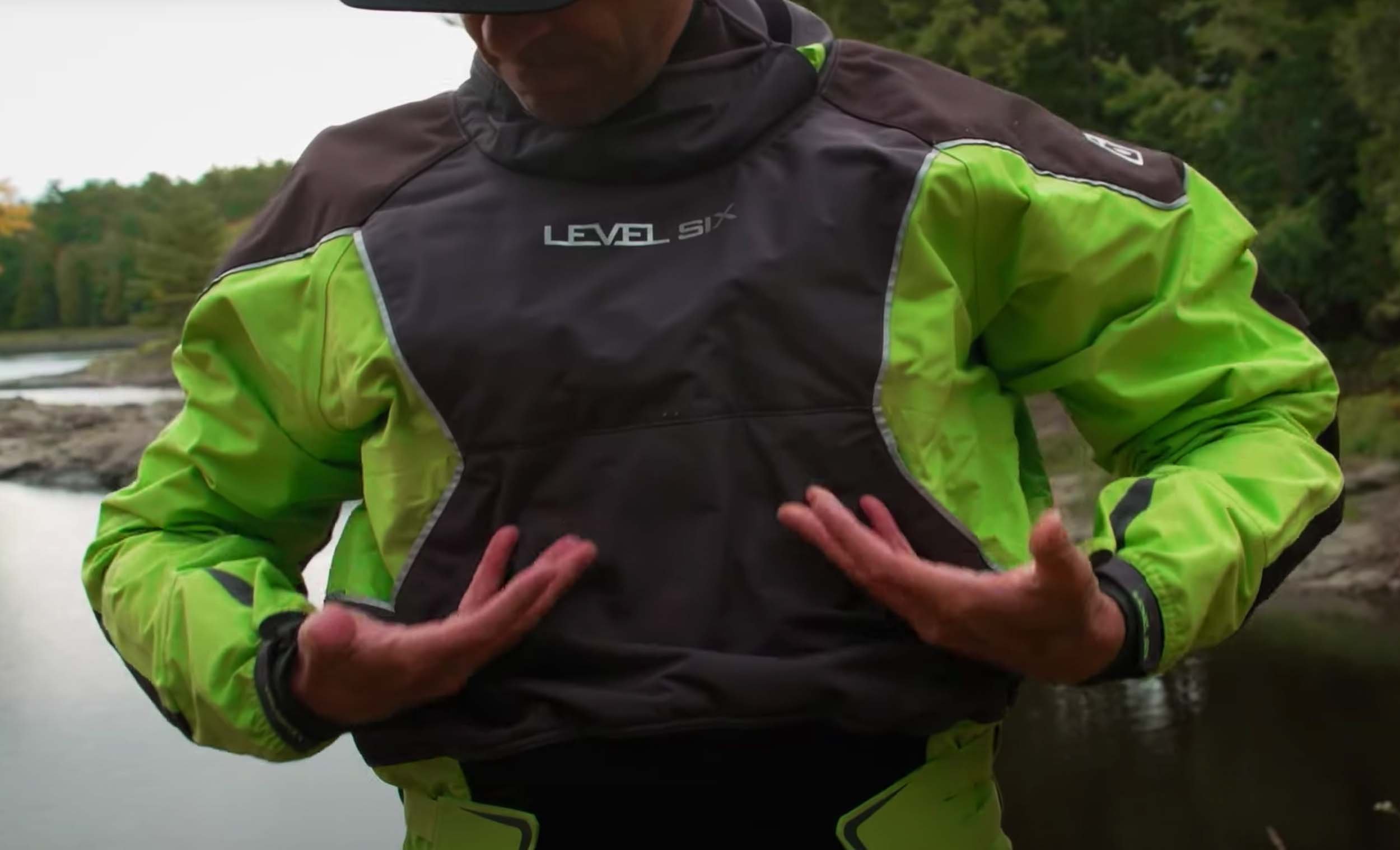 ken whiting gear testing the level six emperor drysuit front