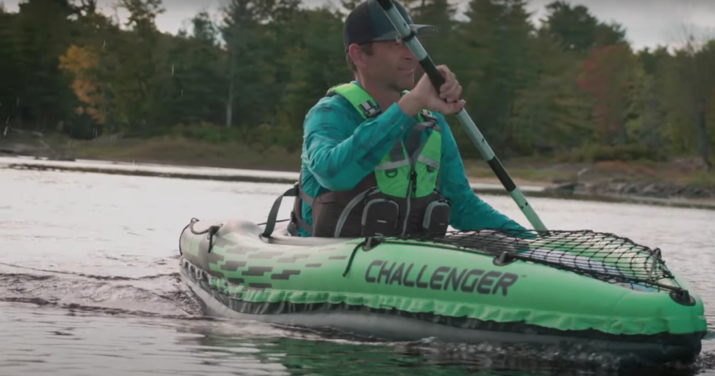 ken whiting reviewing the intex challenger inflatable kayak