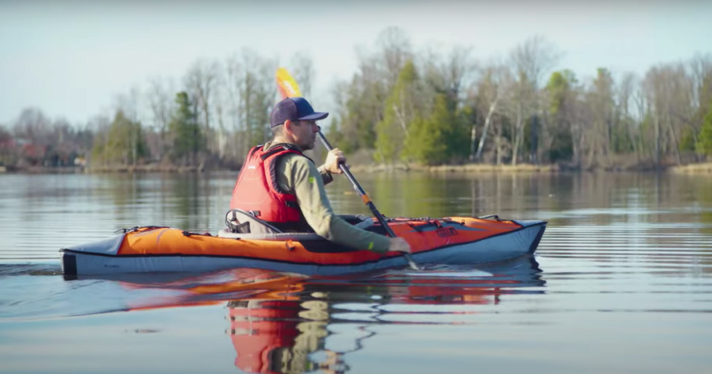 ken whiting reviewing the advanced elements inflatable kayak