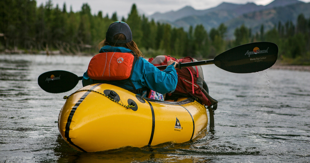 Epic Expedition Packrafting the South Fork of the Flathead packrafter photography on the lake in montana
