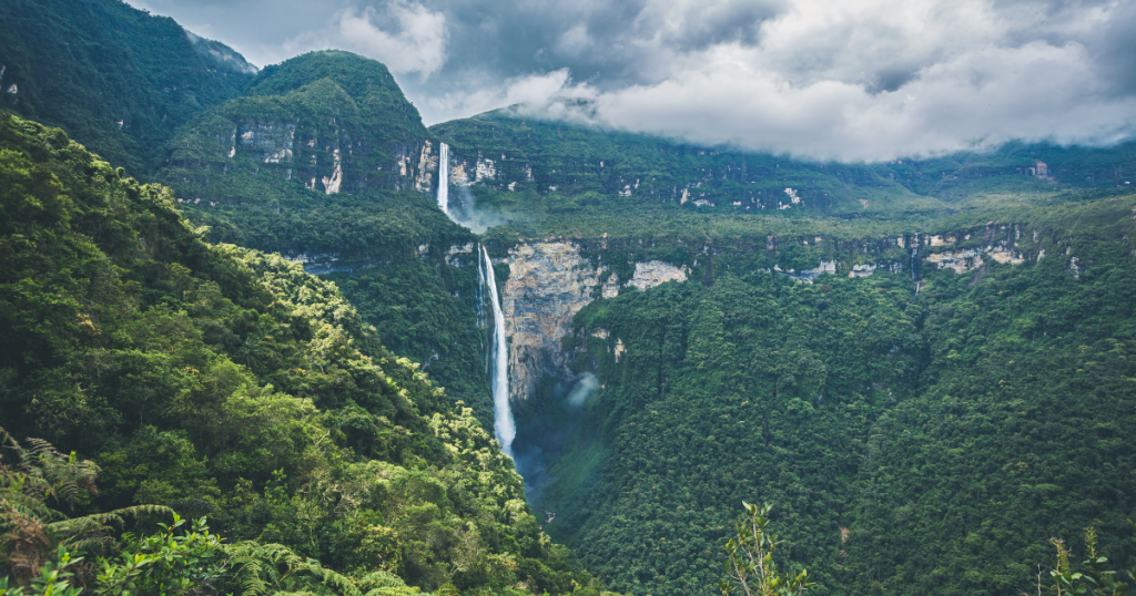 amazonas region peru mountains third tallest waterfall