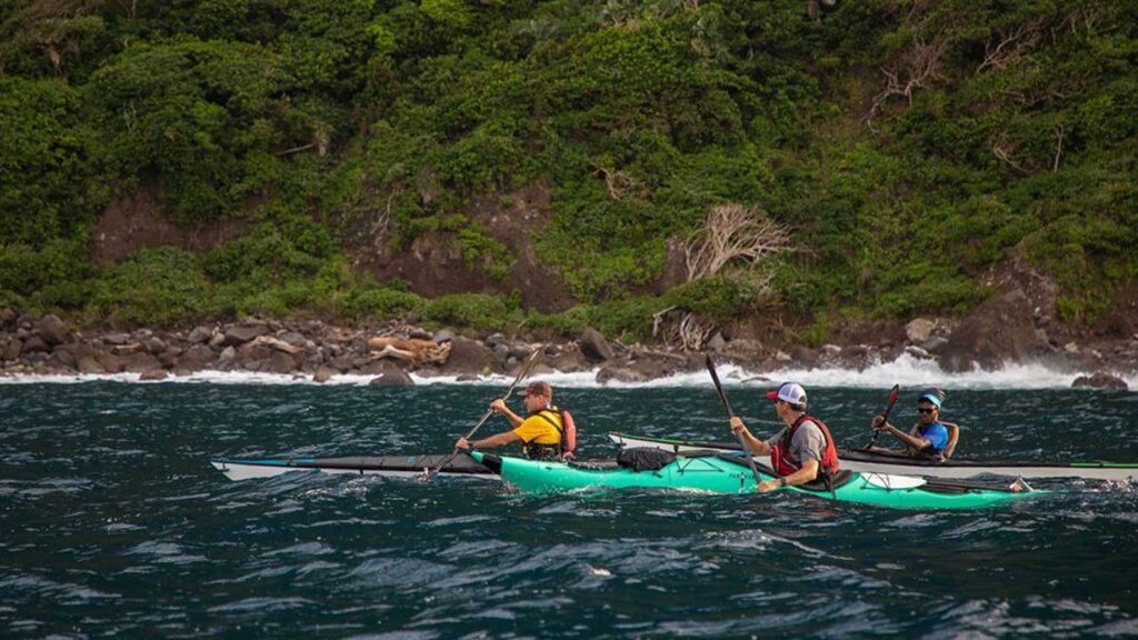 ocean kayak tours and sea kayaking trips by Soufriere Outdoor Center.