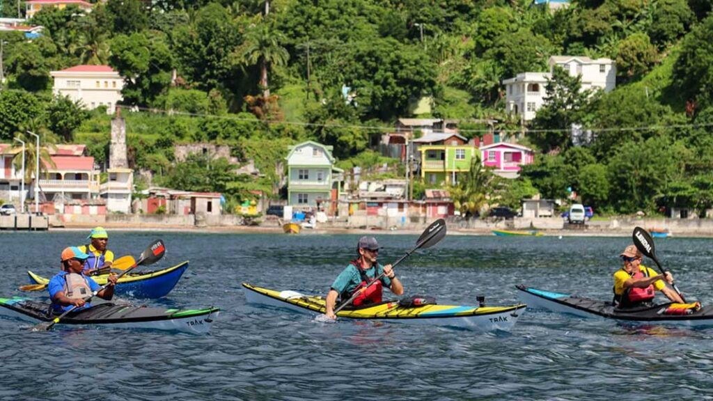 Caribbean Sea Kayaking in Dominica Soufriere Outdoor Center with Wes and Kerry.