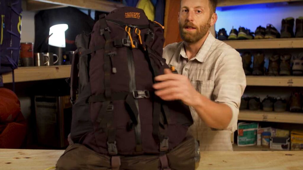 backpacking packing list tip: finished backpack will have all the straps and loops out of the way and snag free