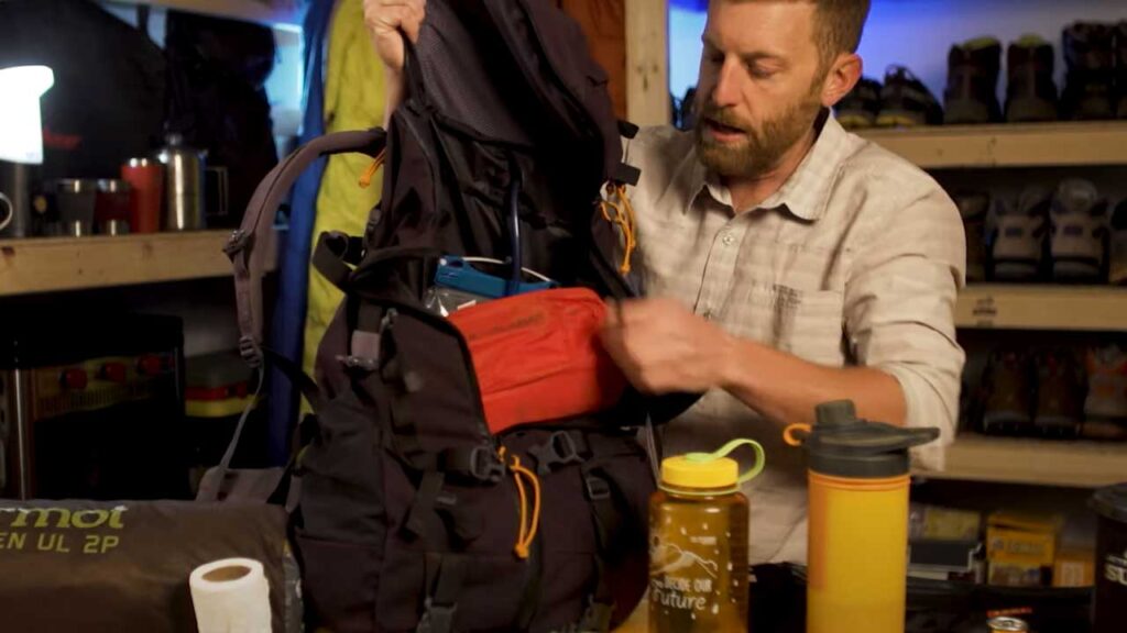 backpacking packing list: Mattress goes in with sleeping bag at the bottom of the backpack