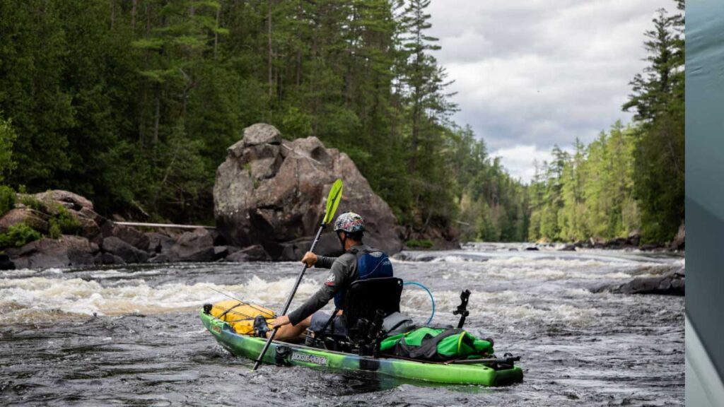 Sit-on-top fishing kayaks have the best set up for rivers vs sit-inside