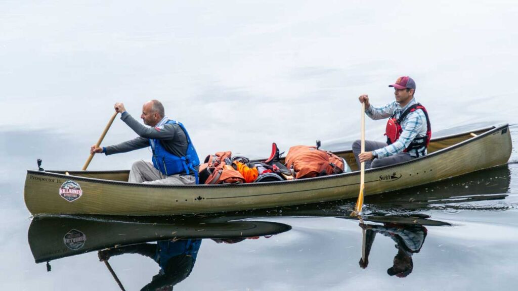 canoe paddle tip: calm water trips benefit from the bent shaft canoe paddle