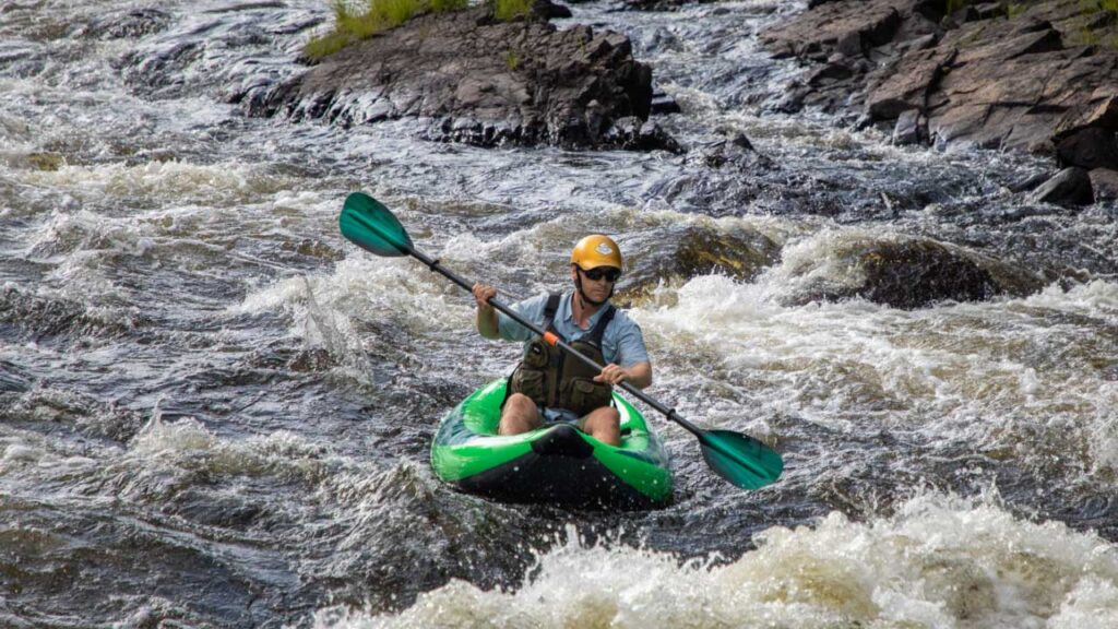 Inflatables are stable, maneuverable and easy to paddle on rivers making them a solid choice for river kayaking