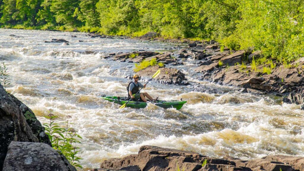 Sit on top kayaks, like the YuPik, have many benefits on the river. SOT kayaks are one of the best types of kayaks for rivers