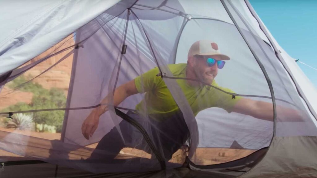 You can take the tent down and keep the fly up allowing you to pack your tent dry