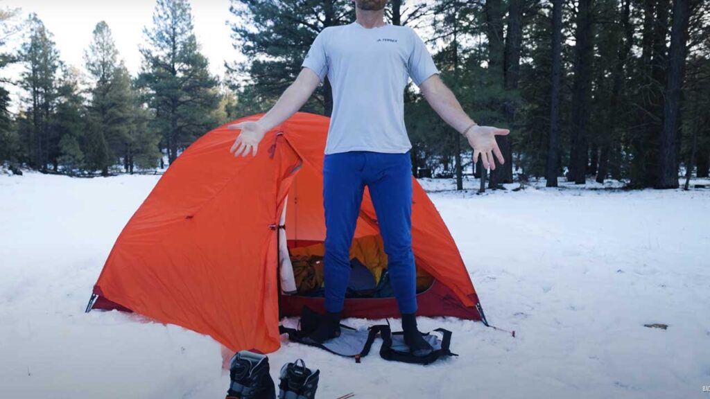 Winter backpacking mistakes: Have base layers that include NO cotton but fleece, wool and other light warm materials