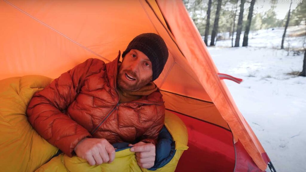 winter backpacking mistakes: A winter sleeping bag is great, but it needs a good R-value matt too!