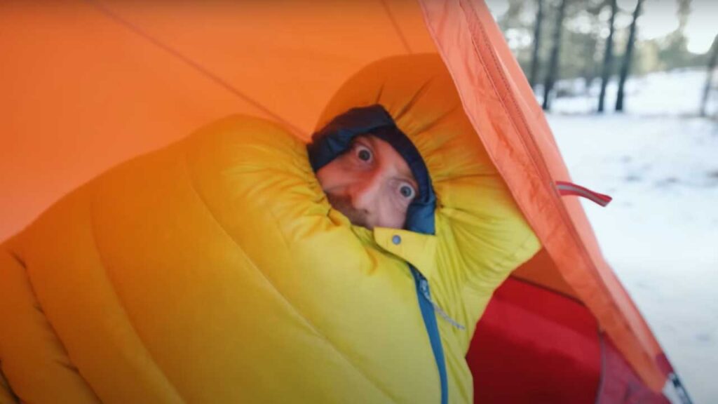 This sleeping bag is meant for very cold weather