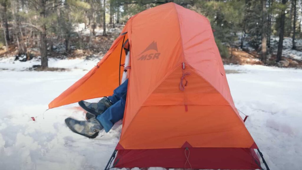 cold weather backpacking gear: Winter tents are smaller and geared towards keeping you warm with less space