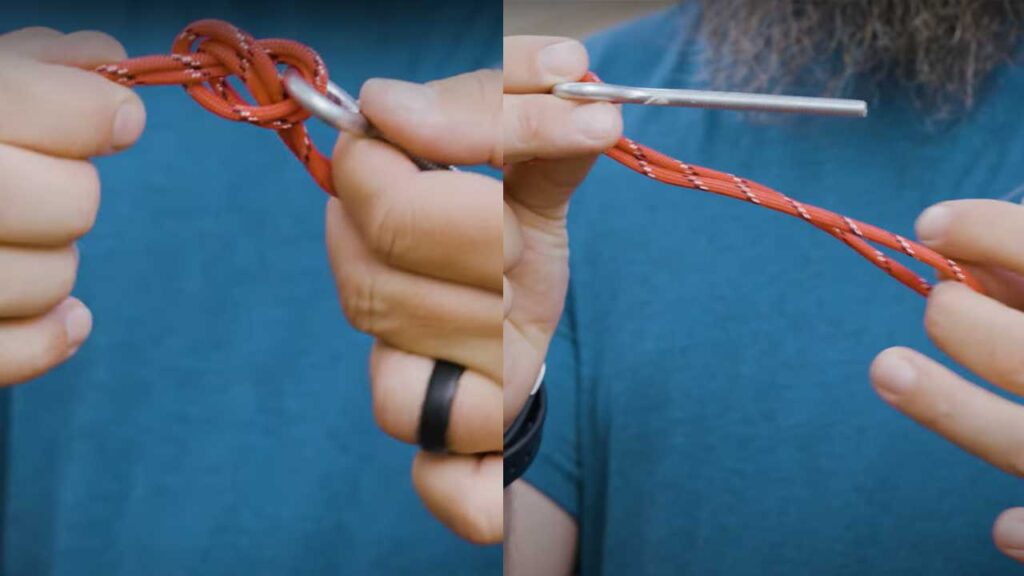 Palomar Knot:  5 - synch the knot leaving enough loop 