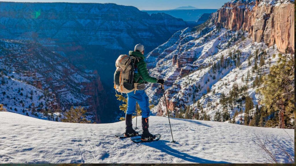 Trekking poles are a MUST for a Grand Canyon winter backpacking trip