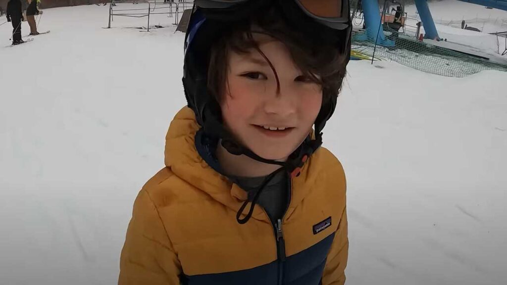 Tucker had all the answers after his class, gave him a confidence boost and he ended up having all the tips for taking kids skiing