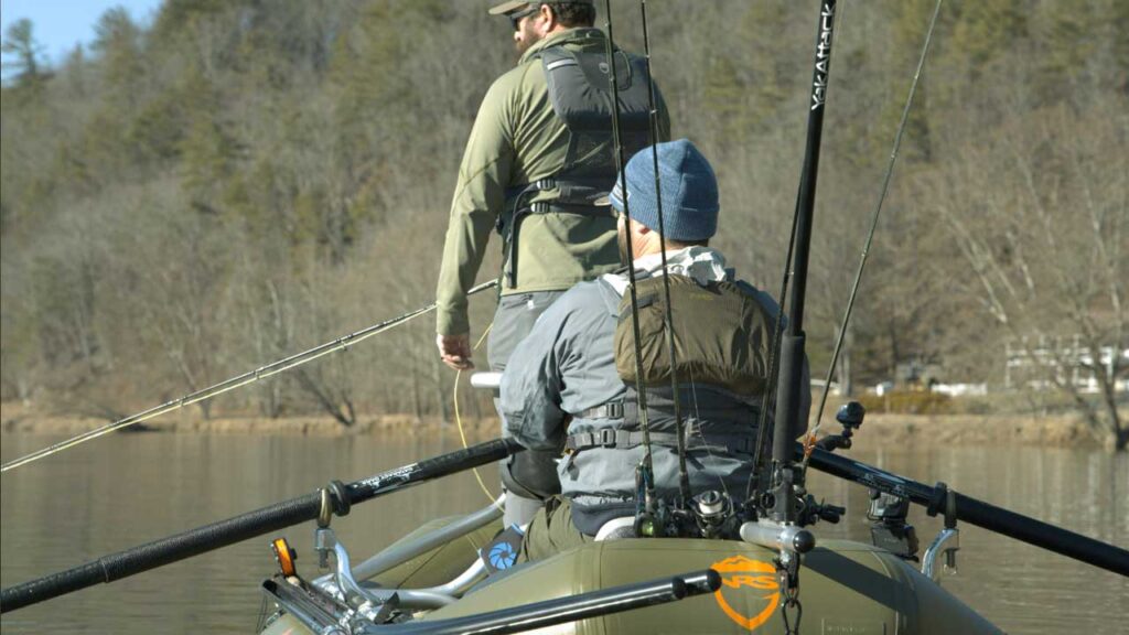 Flyfishing from the NRS Slipstream is made easy as you have the stability to stand and cast. 
