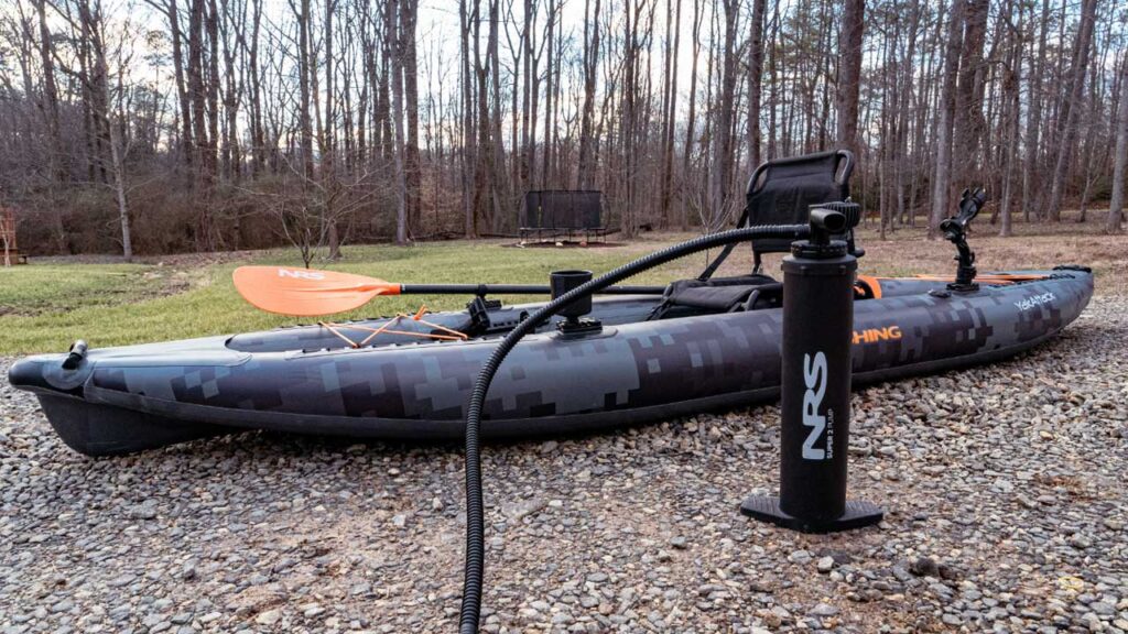 This kayak pumps up very fast!  Pump included with the Pro.