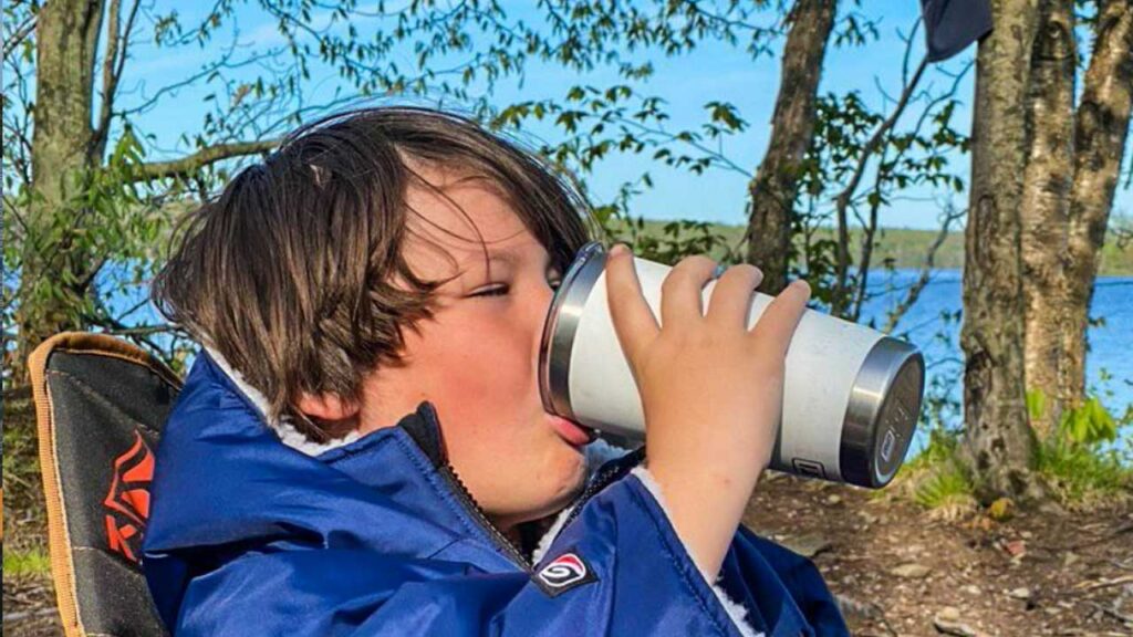 In the outdoors, when you think of water, take a sip!