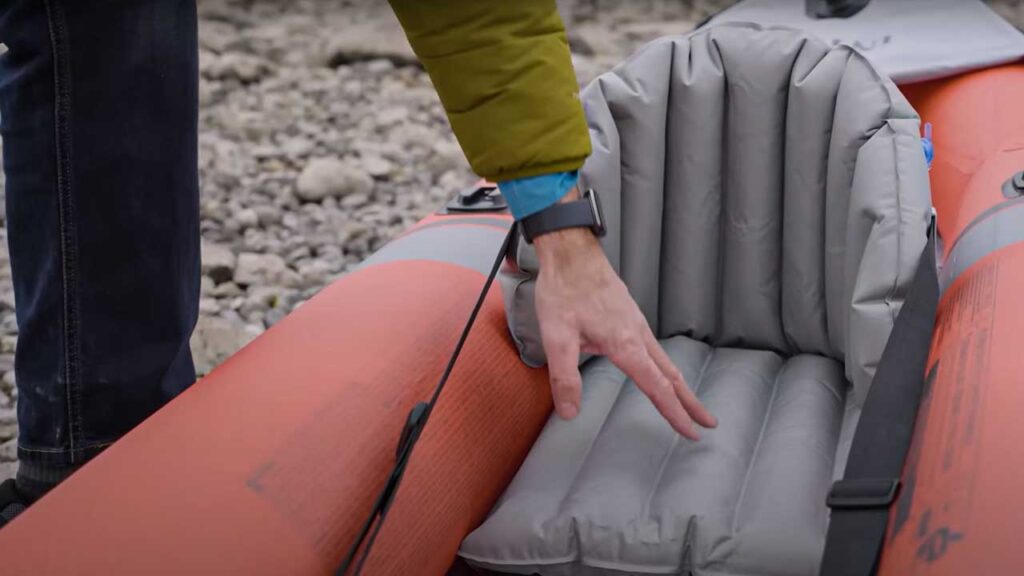 The Intex Excursion Pro inflatable kayak seat is comfortable, but it doesn't provide stable seating.