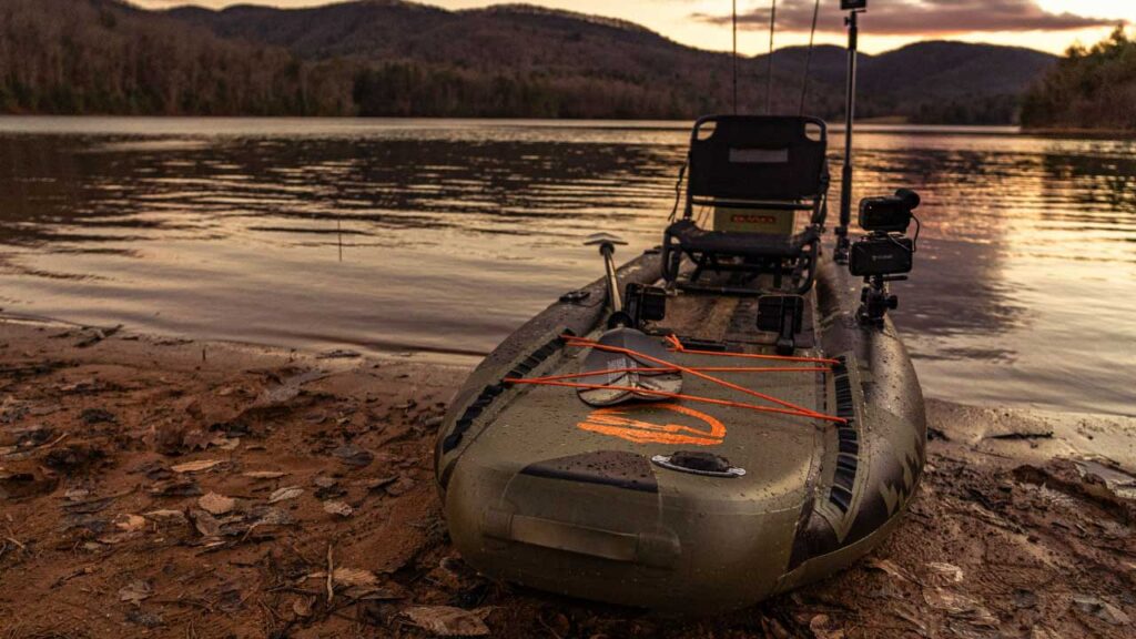 The NRS Kuda 126 inflatable fishing kayak