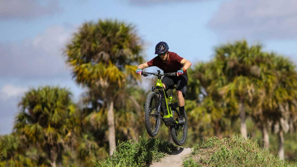 Nick likes to jump. To do that, he needs the right bike.