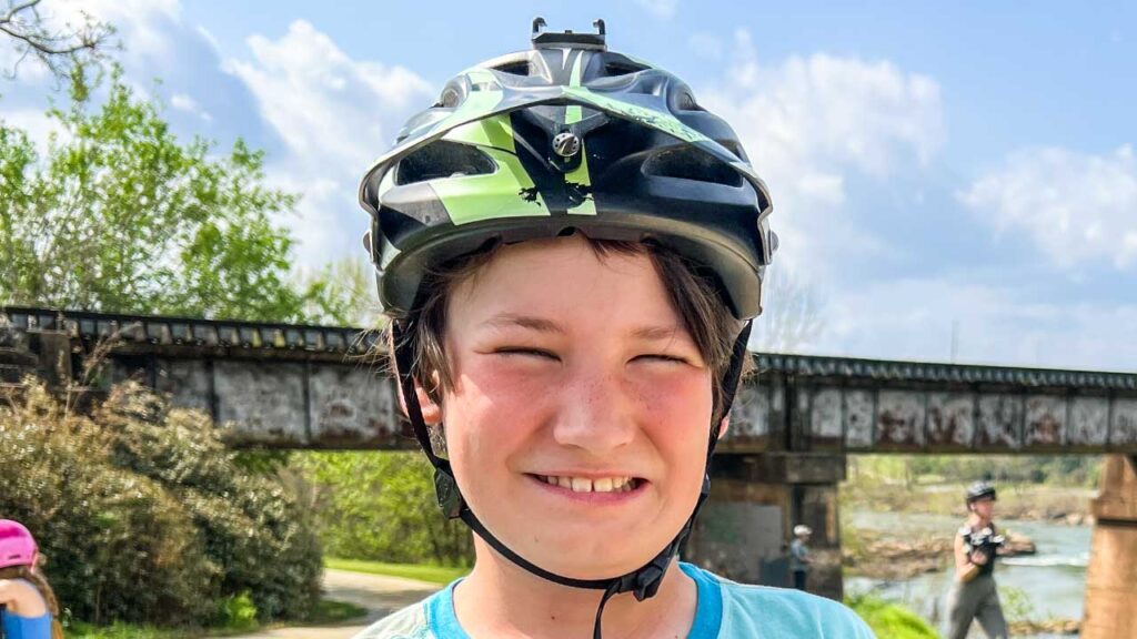 Kid's bike helmet safety starts with a good fit.  