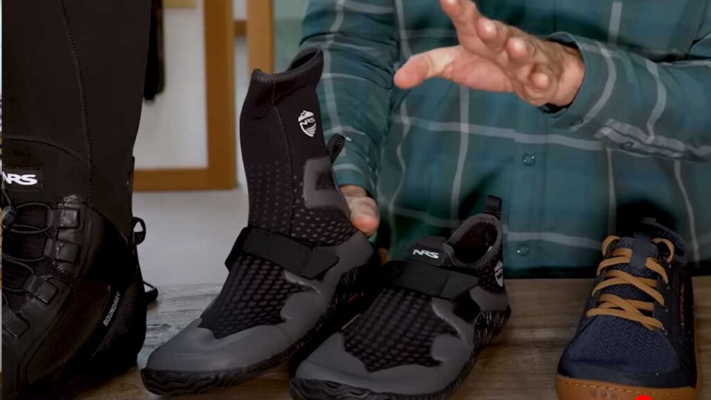 The NRS booty selection is great for those not so cold days when the Boundry boot is overkill.  Comfortable in and out of your boat.
