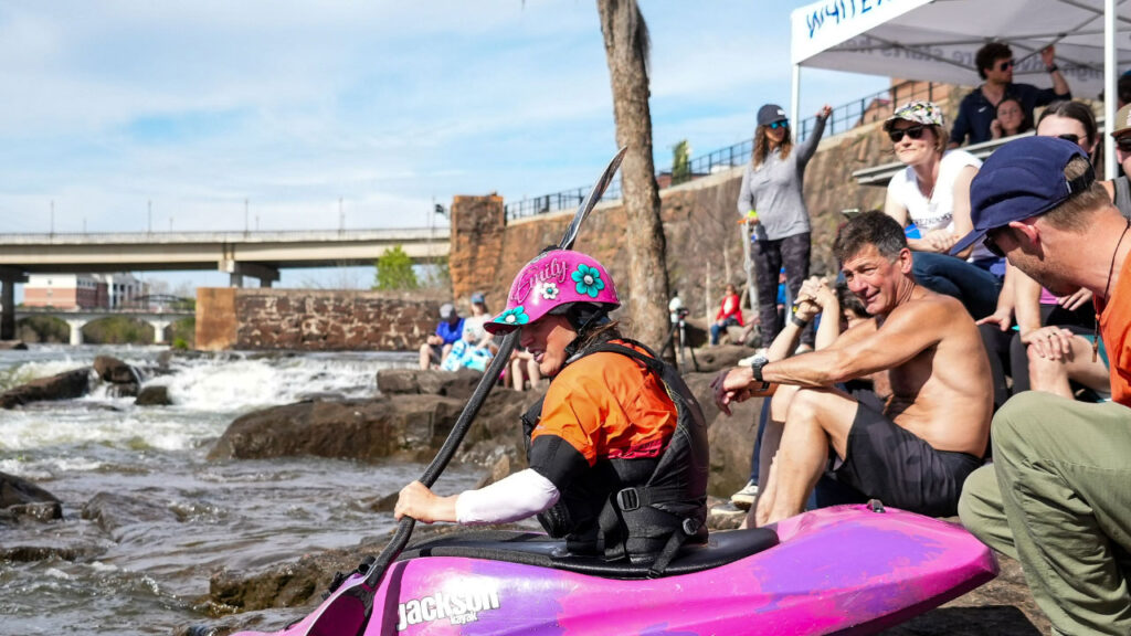 I count heavily on my family to push me, especially when kayaking.