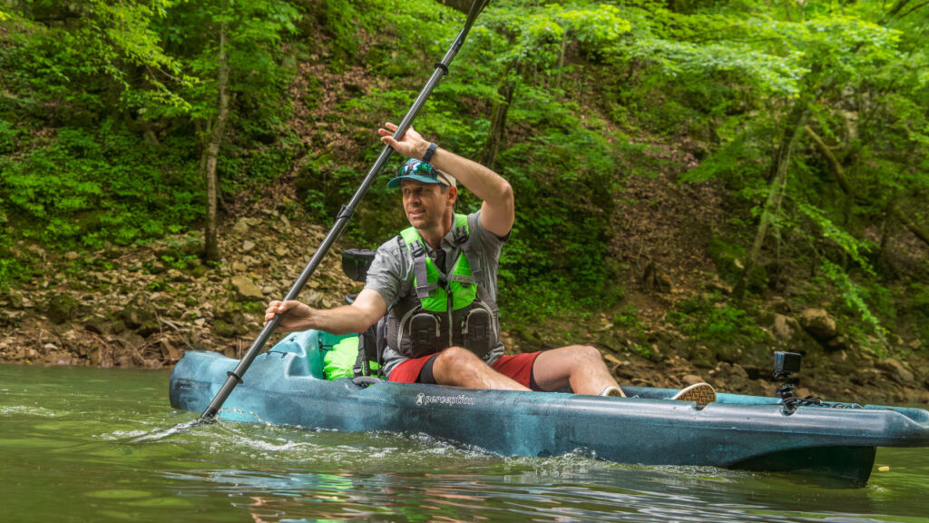 Paddle kayaks will always be more maneuverable than pedal kayaks who depend on rudders to turn.