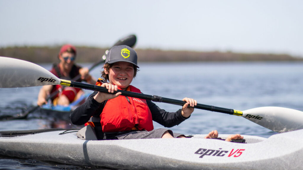 Tucker grew up amongst the top whitewater kayakers in the world, but also loved his first touring kayak session.