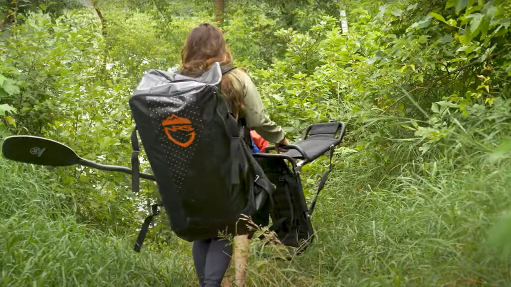 The Kuda breaks down to a backpack.