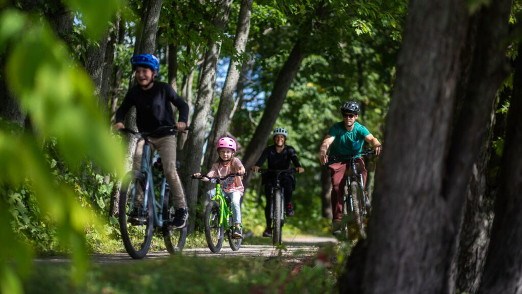 family favorite activities in Quebec Canada include biking