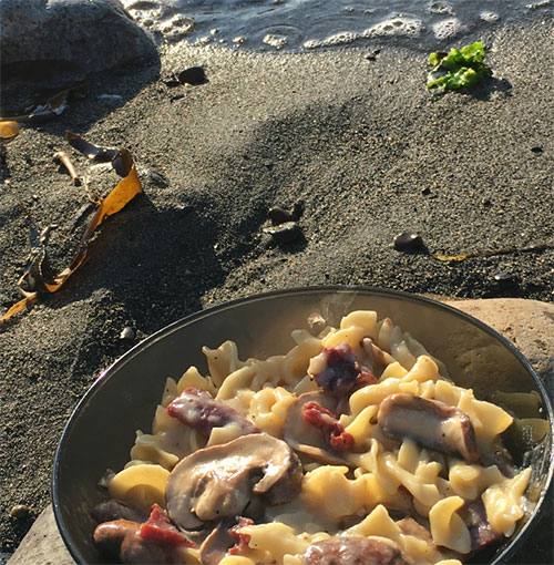 Top cheap and easy backpacking meals: Beef Stroganoff