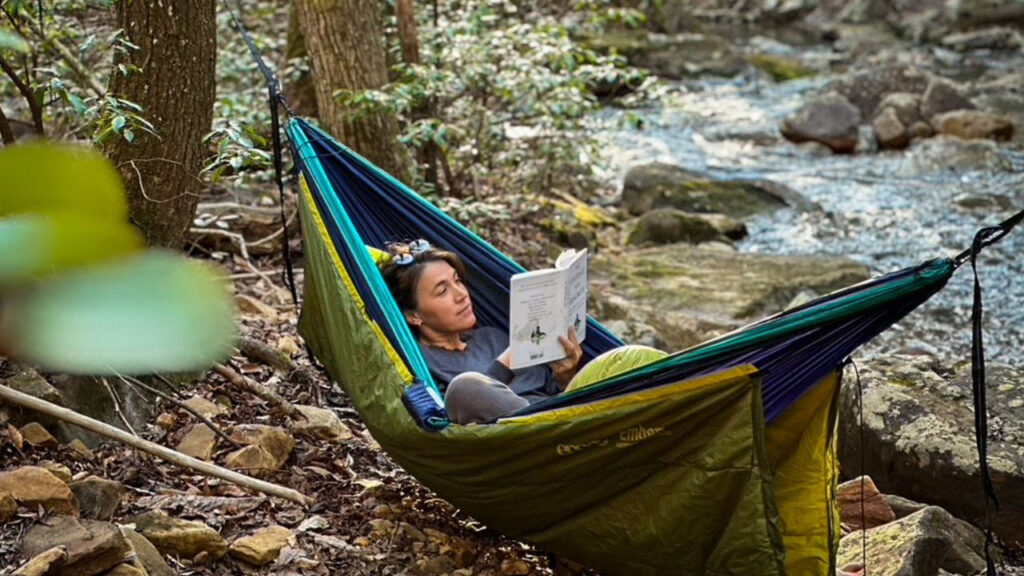 The ENO DoubleNest Hammock was awesome for quick set ups for a relaxing moment or nap.