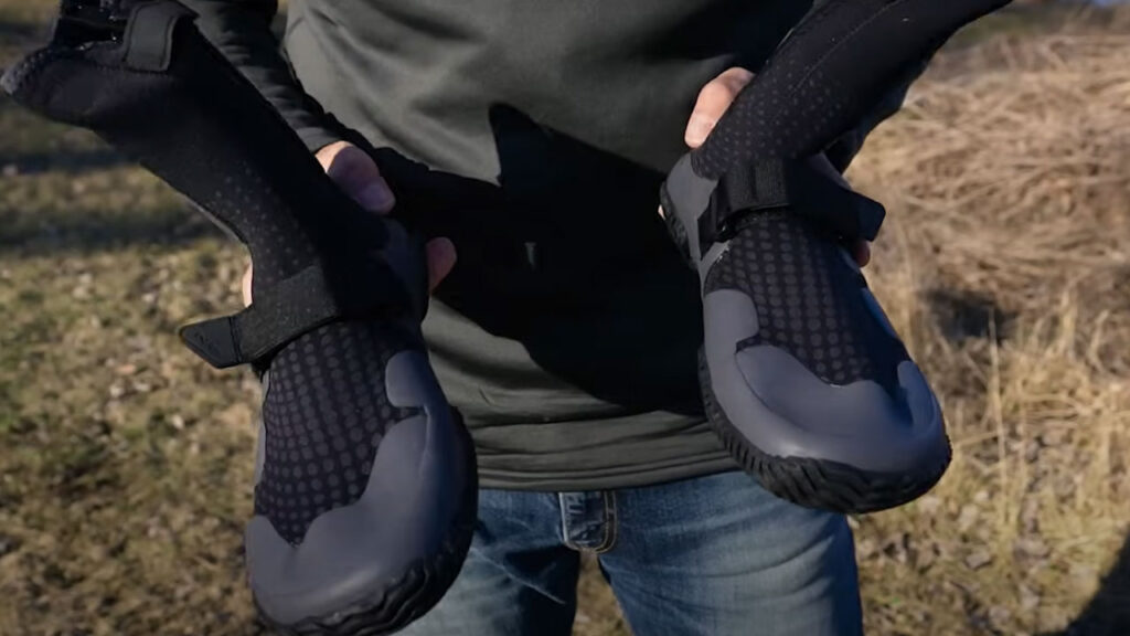 Booties go over your dry suit and protects both you and your suit