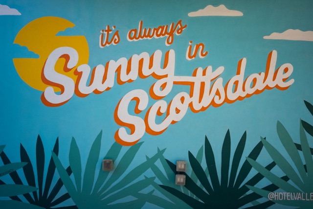 A vintage sign that reads "it's always Sunny in Scottsdale"