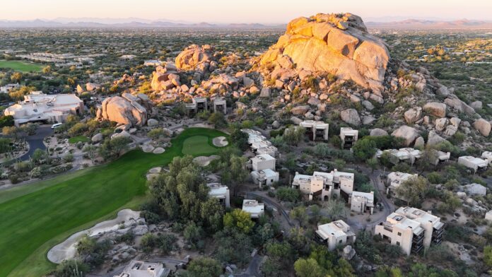Aerial photo of The Boulders in Scottsdale, Arizona