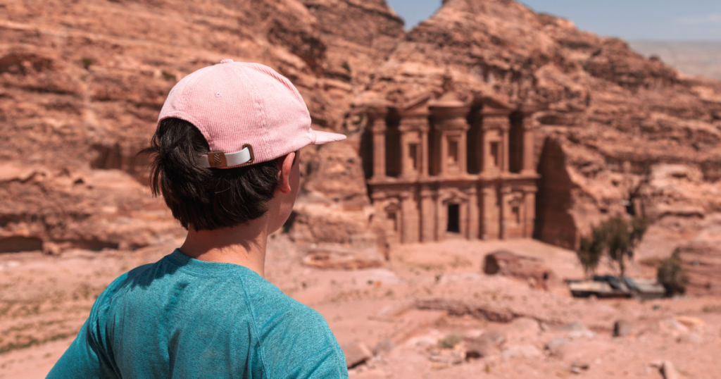 overlooking petra in jordan indiana jones tour adventure