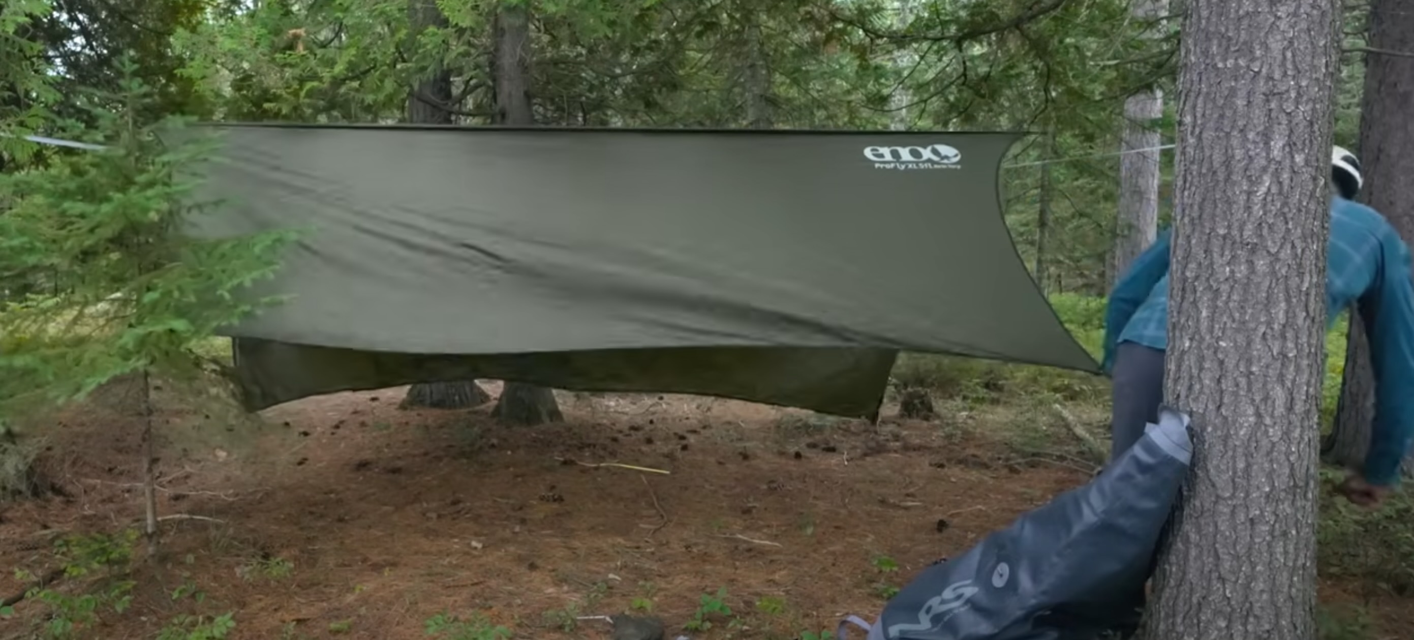 hammock camping with ENO hammock tent