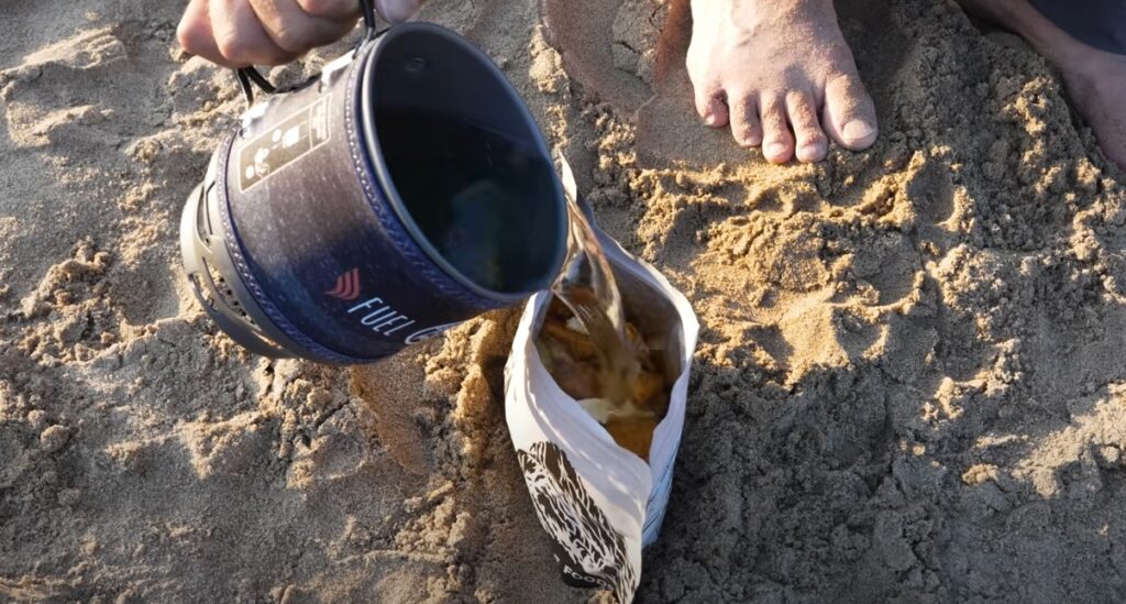 jetboil and instant food, yummy