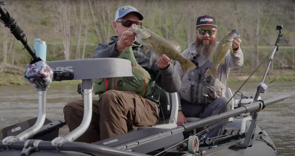 catching smallmouth bass NRS Approach fishing raft