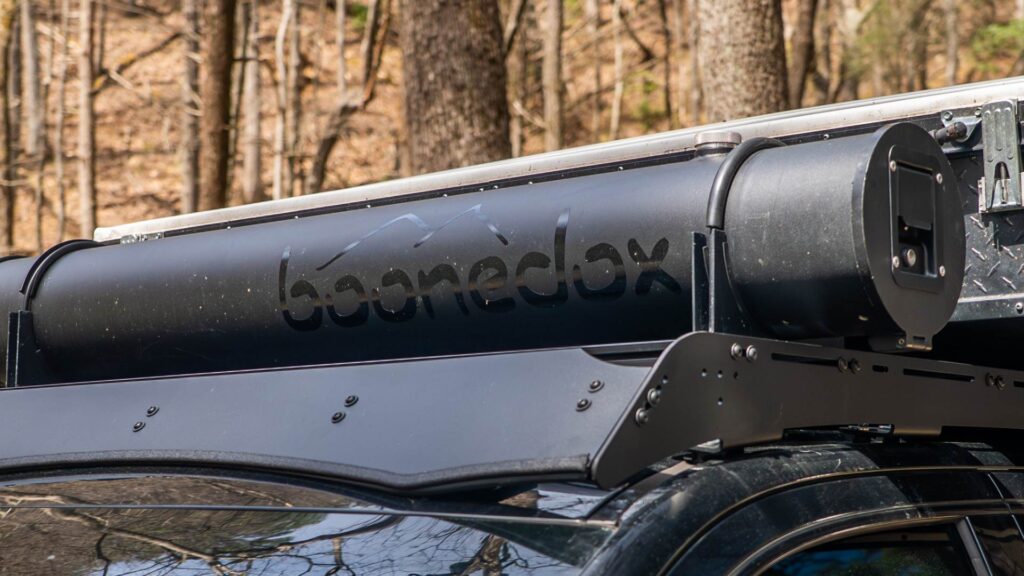 Boonedox raincloud on prinsu rack mounted on GMC Sierra Overland and Off Road Truck