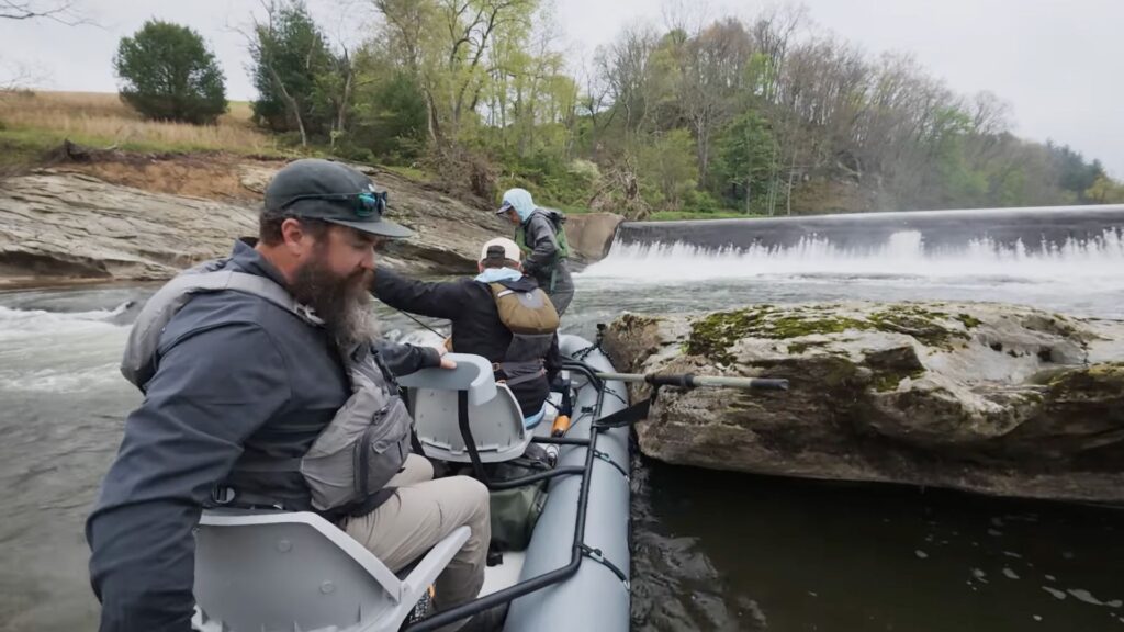 flycraft guide 3 person fishing raft use by Jameson Redding and his family