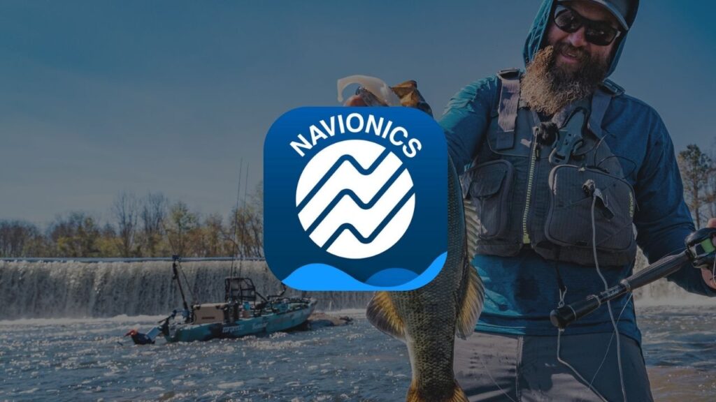 navionics App for fishing jameson holding fish