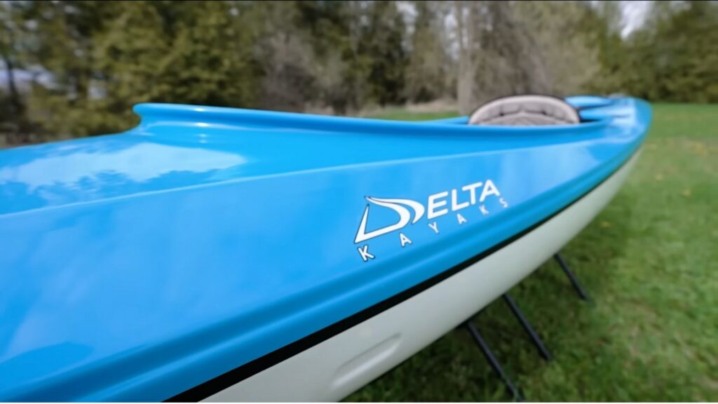 review of the Delta Kayaks 12AR, Side logo view