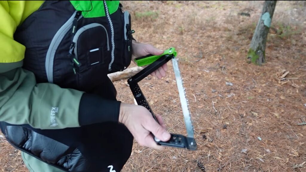 kayak camping, folding saw