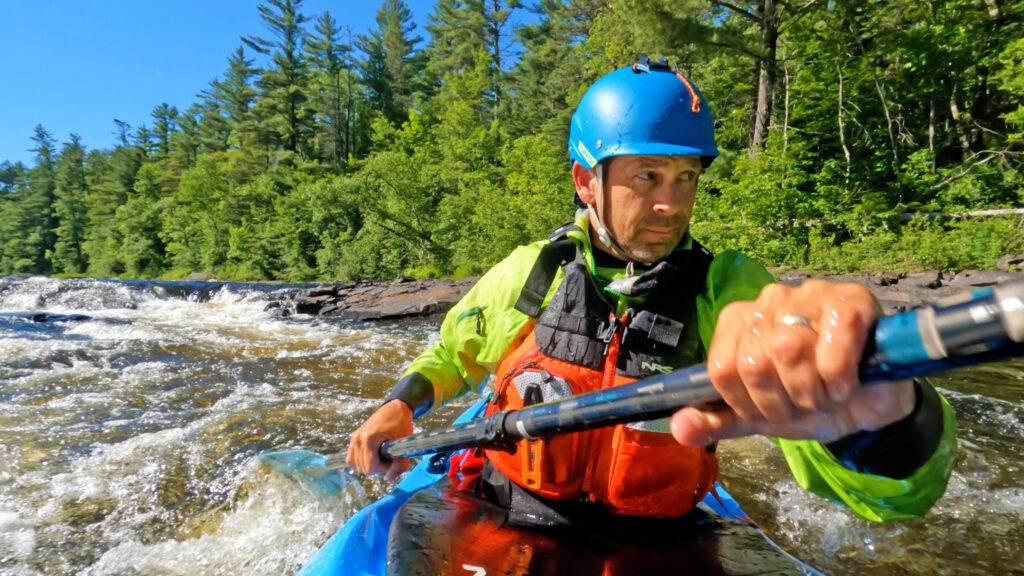 river kayaking mistakes to avoid, helmet while kayaking whitewater is a must. 