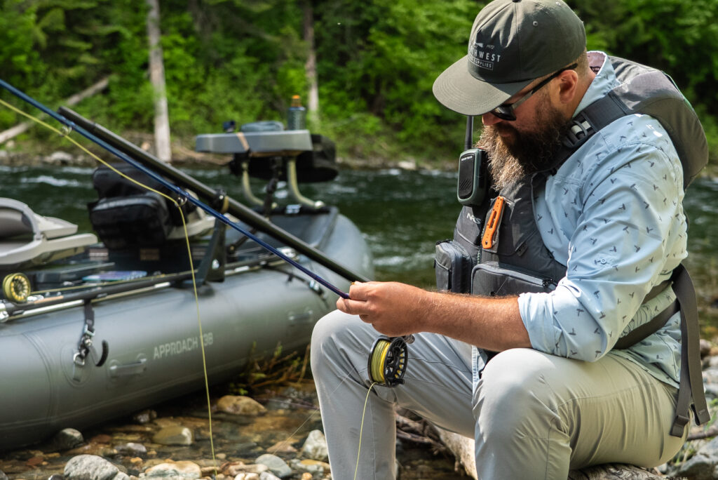 Team Rainshadow fly rod and NRS Approach 138 on the St Joe River